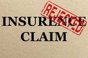 insurance claim rejected sign